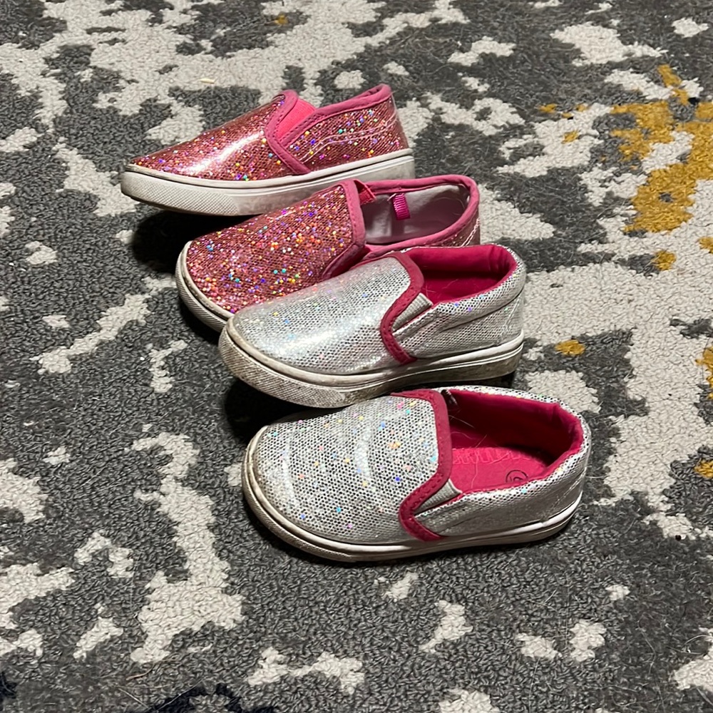 2 pairs of slip on shoes